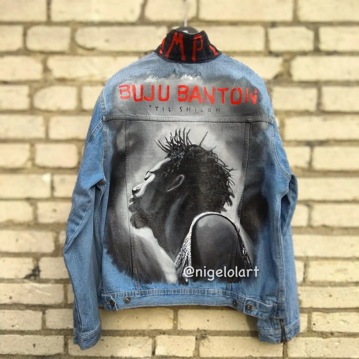 Buju Banton Painted denim jacket