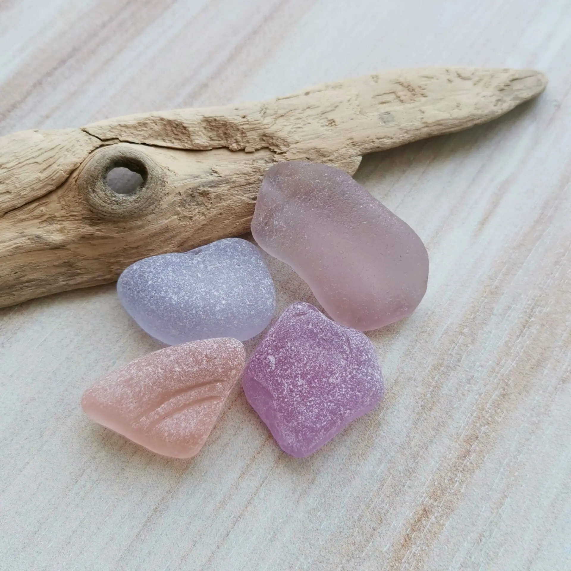 Set of genuine sea glass 4 pcs.P128