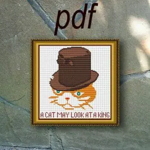 The King of the Cats Cross stitch pdf pattern
