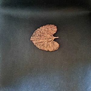 Copper brooch. Leaf Author's decorations_Olga Vorobieva.