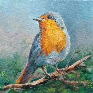 little bird grey head yellow chest