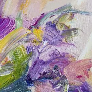 Abstract Flowers Small Painting