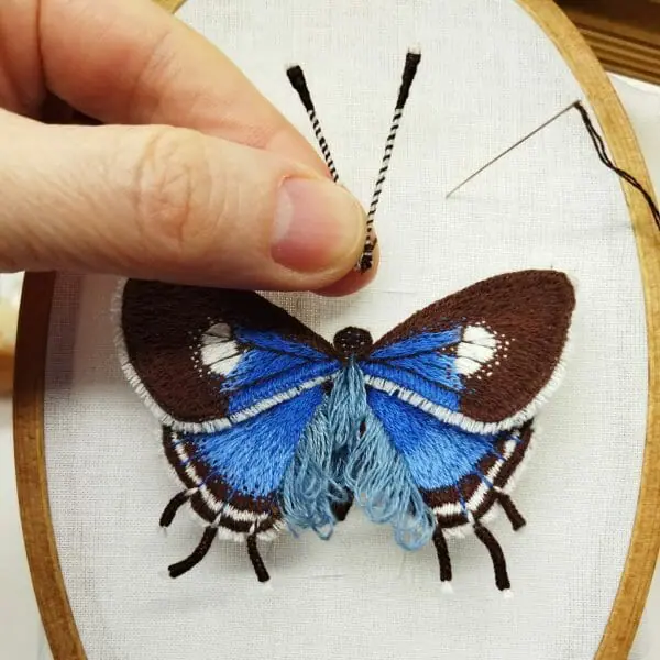 Butterfly Onyx Hand embroidery Stumpwork technique PDF