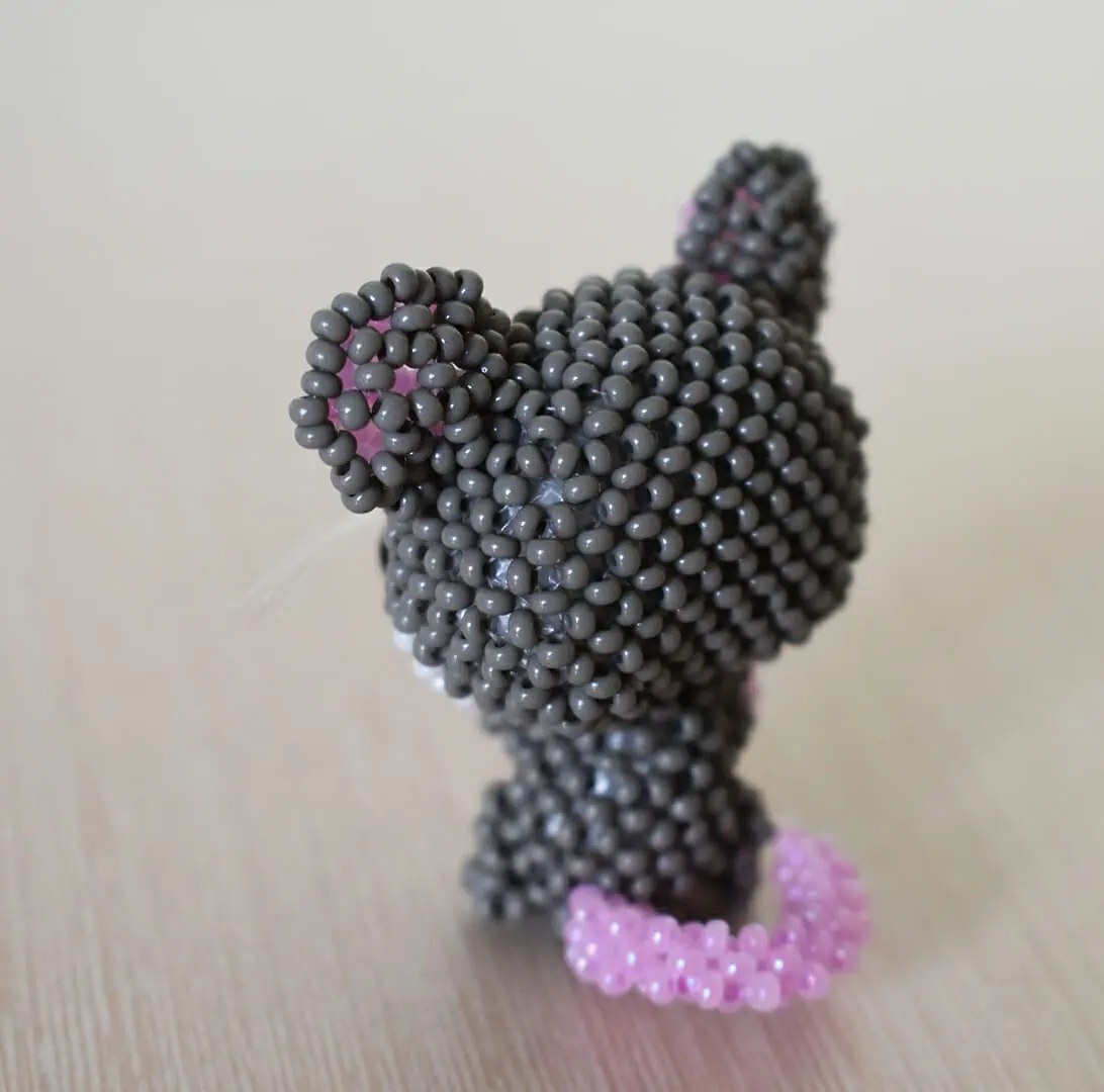 Beaded mouse pattern. Beaded animal tutorial. Easy 6 Beaded mouse pattern. Beaded animal tutorial. Easy - Image 6