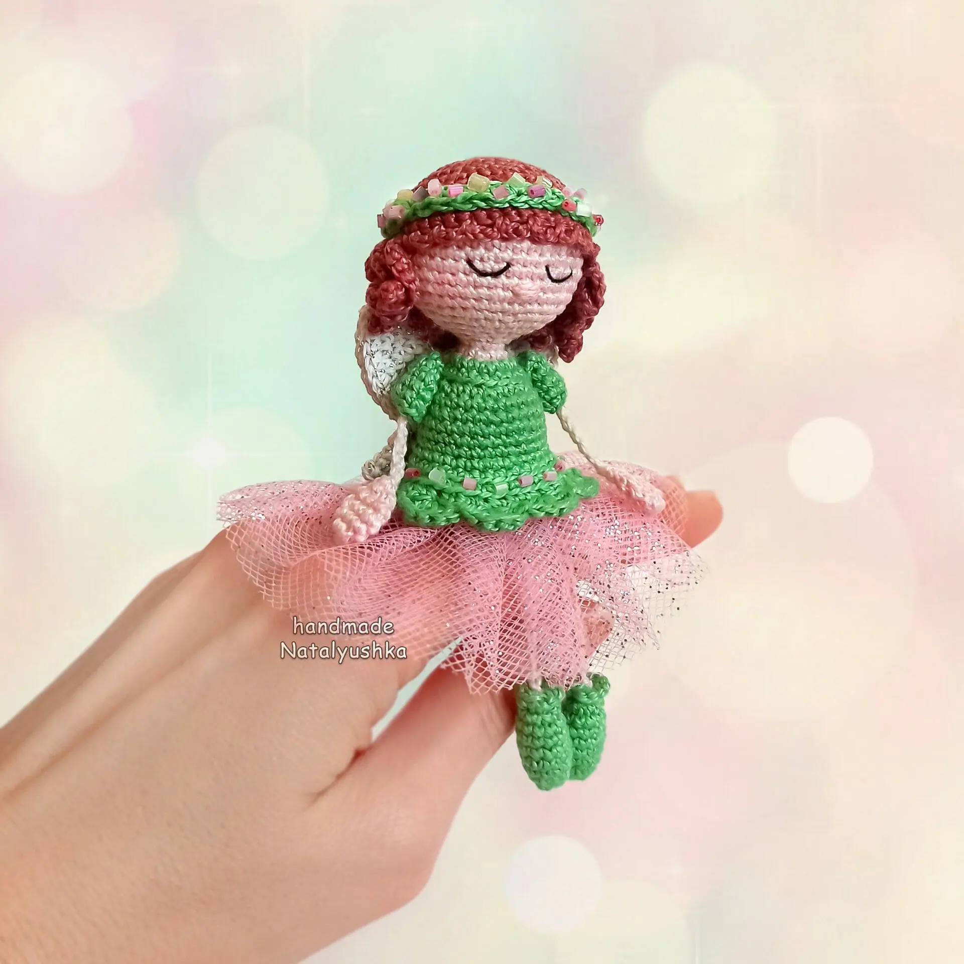 Faerie Princess keychain, Magic girl gift, Faerie doll