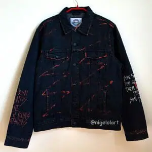 Michael Jackson Painted denim jacket personalized Gift