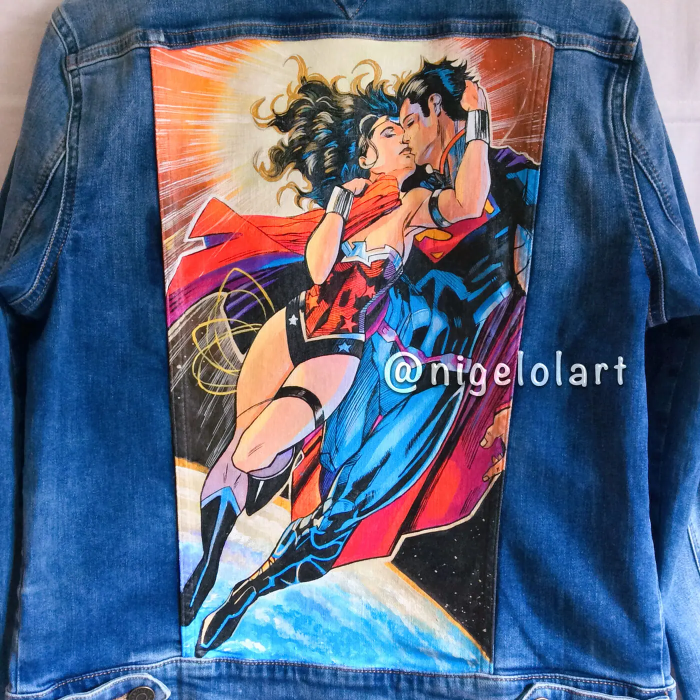 superman superwoman wonder woman art painted denim jacket.jpeg