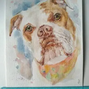 Sweet Ophelia Watercolor Pet Portrait (Sold)