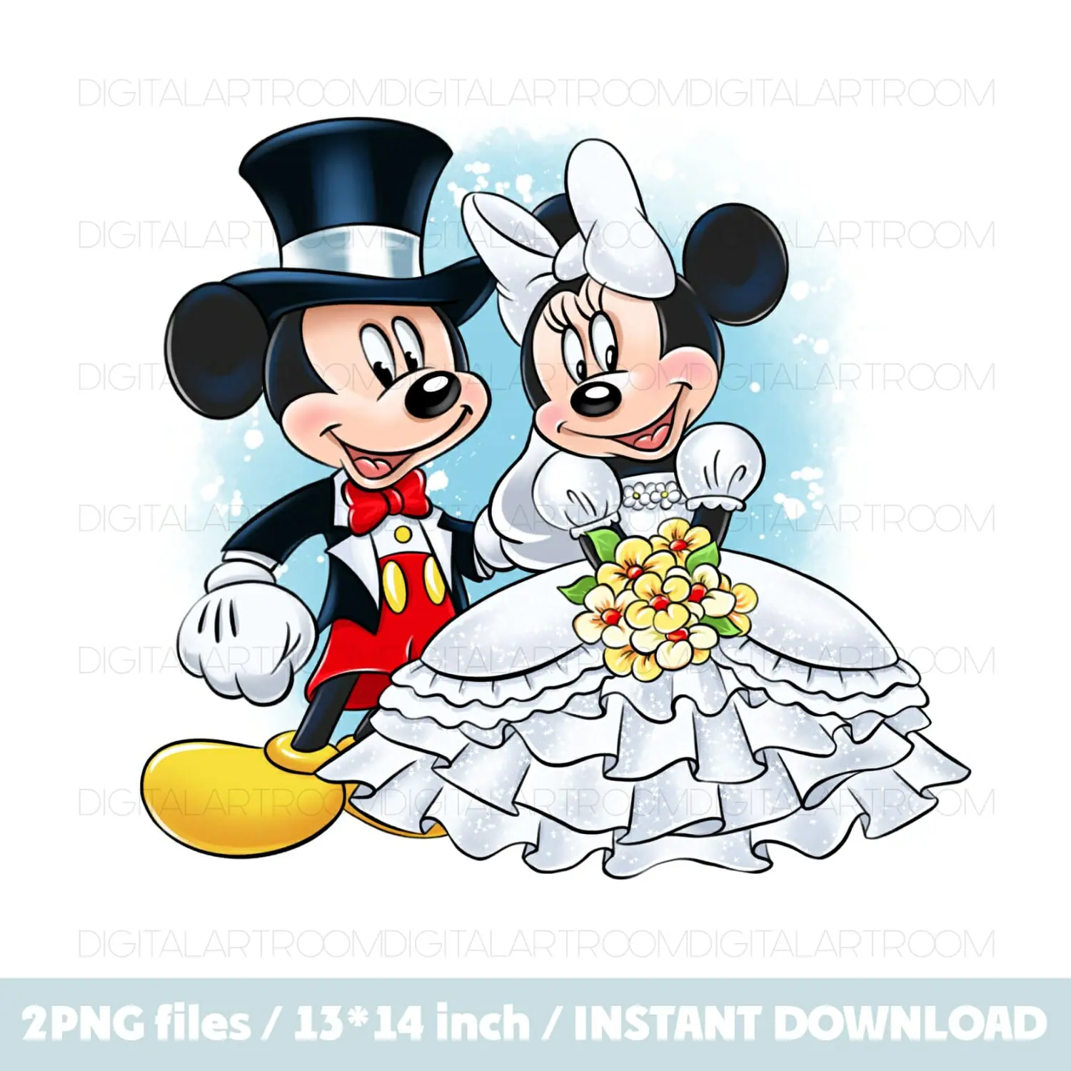 Baby Mickey Mouse PNG Digital Product Color Illustrationsbaby