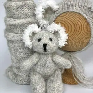 Newborn photo prop Koala set: koala, matching bonnet, wrap