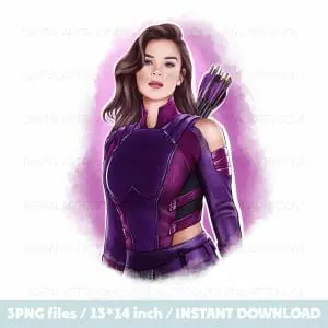 Kate Bishop Art print Sublimation design Png files