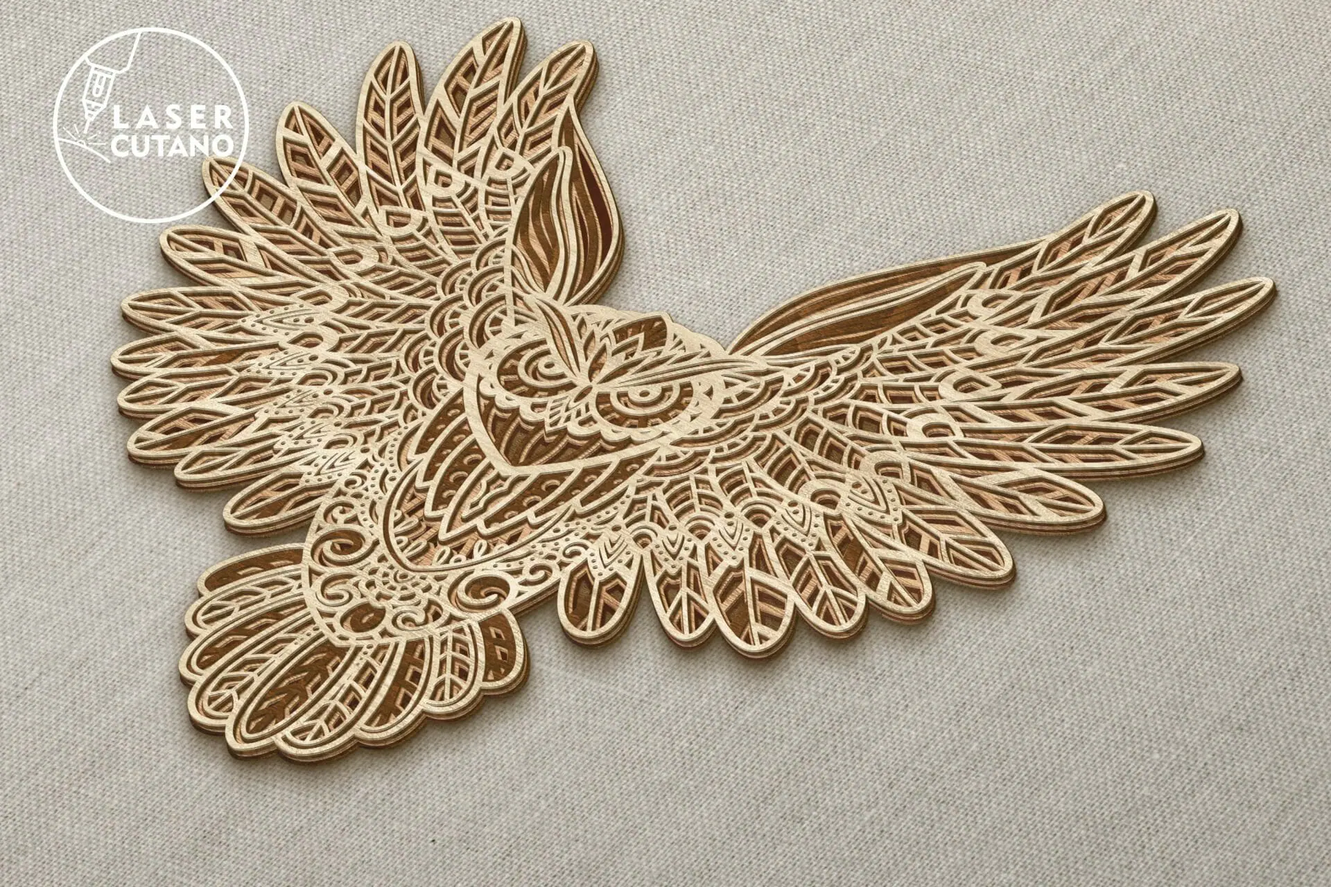 OWL Multilayer Laser Cut File, Wall Art Decoration 2 OWL Multilayer Laser Cut File, Wall Art Decoration - Image 2