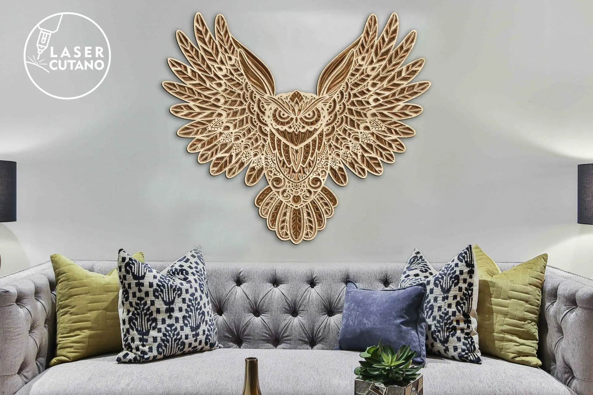 OWL Multilayer Laser Cut File, Wall Art Decoration - Crealandia