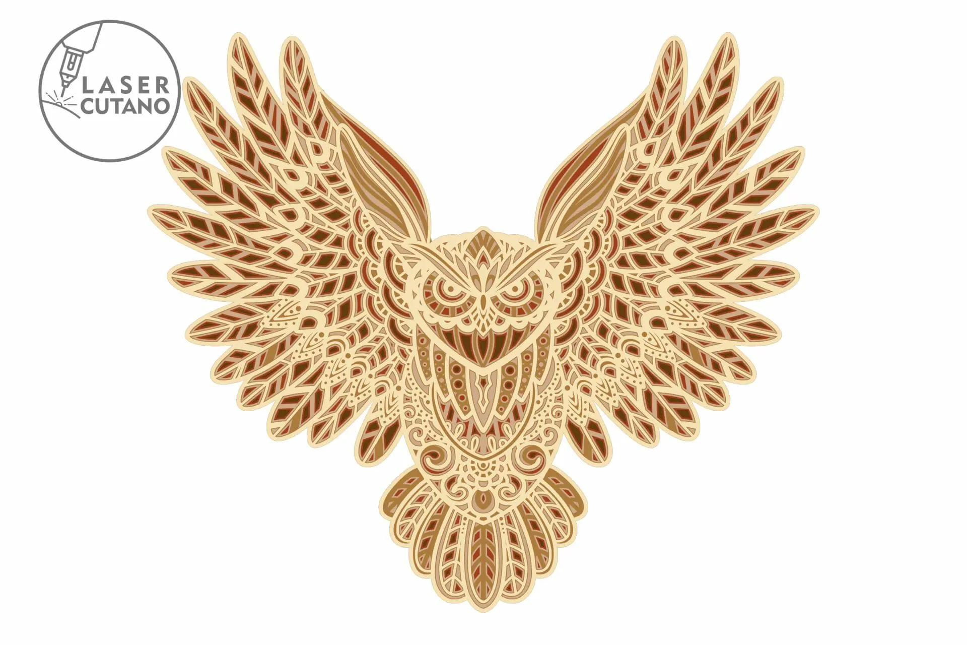 OWL Multilayer Laser Cut File, Wall Art Decoration 9 OWL Multilayer Laser Cut File, Wall Art Decoration - Image 9
