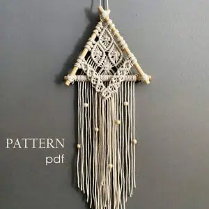 Macrame Triangle Dream Catcher Pattern PDF – Digital Download