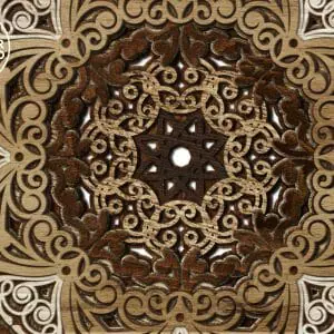 Layered MANDALA Laser Cut and Paper Cut Decoration