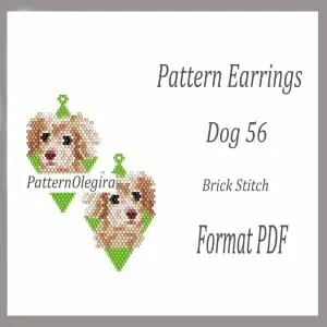Dog 56 Earrings bead pattern Bead earrings pattern Bead patterns Olegirabeadpatterns