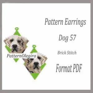 Dog 57 Earrings bead pattern Bead earrings pattern Bead patterns Olegirabeadpatterns