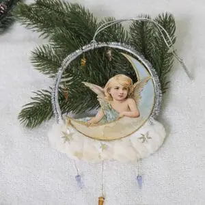 Victorian traditional Xmas tree decorations Victorian angel