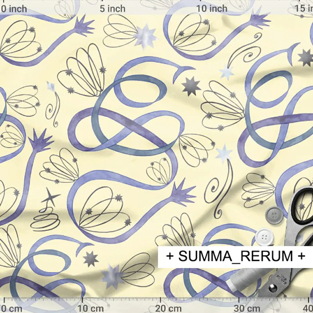 Seamless pattern Blue comets 4 Seamless pattern Blue comets - Image 4