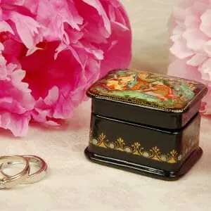 Tiny Lacquer Box Fairy Tale small unique gift ring box
