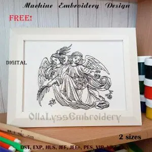 free embroidery design angels
