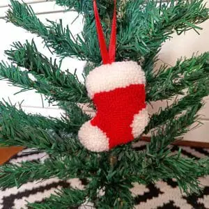 Santa punch needle Christmas tree decor Christmas tree decorations Santa Claus