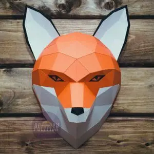 DIY Fox Head template Papercraft PDF