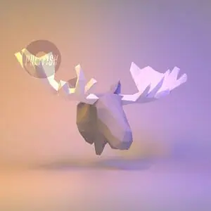 DIY Moose Head template Papercraft PDF