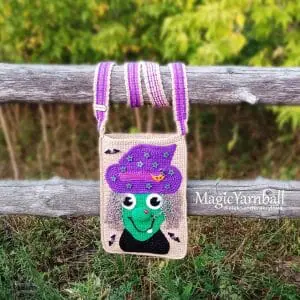 Witch packaging gift bag, applique Halloween crochet pattern, Instant Digital, PDF, magicyarnball