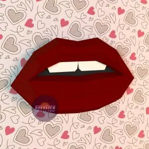DIY Lips #1 template Papercraft PDF