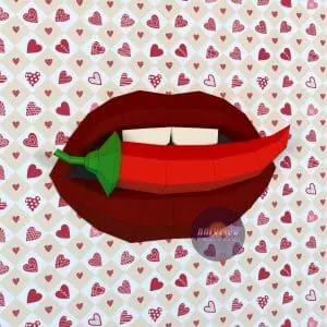 DIY Lips #2 template Papercraft PDF