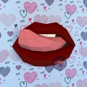 DIY Lips #3 template Papercraft PDF