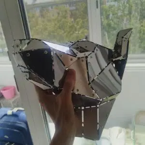 Sheet Metal Riveting Doberman Head Project (dxf, PDF)