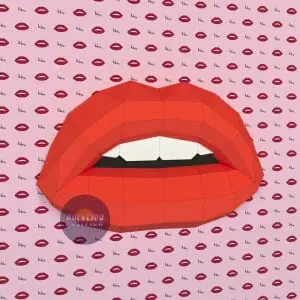 DIY Lips #4 template Papercraft PDF