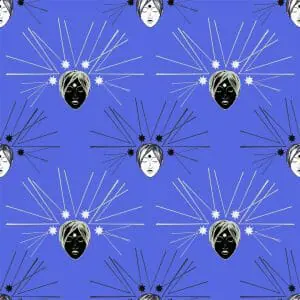 Seamless Art pattern SET 3 Faces and stars PNG JPG 300 dpi RGB 5000x5000 px Endless