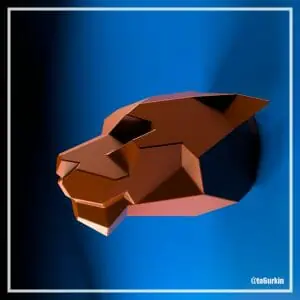 Welding Project Plans Drawings Panther Head (DXF, PDF)