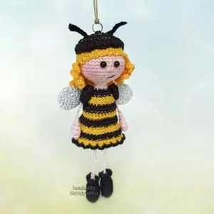 Crochet Hanging bee girl