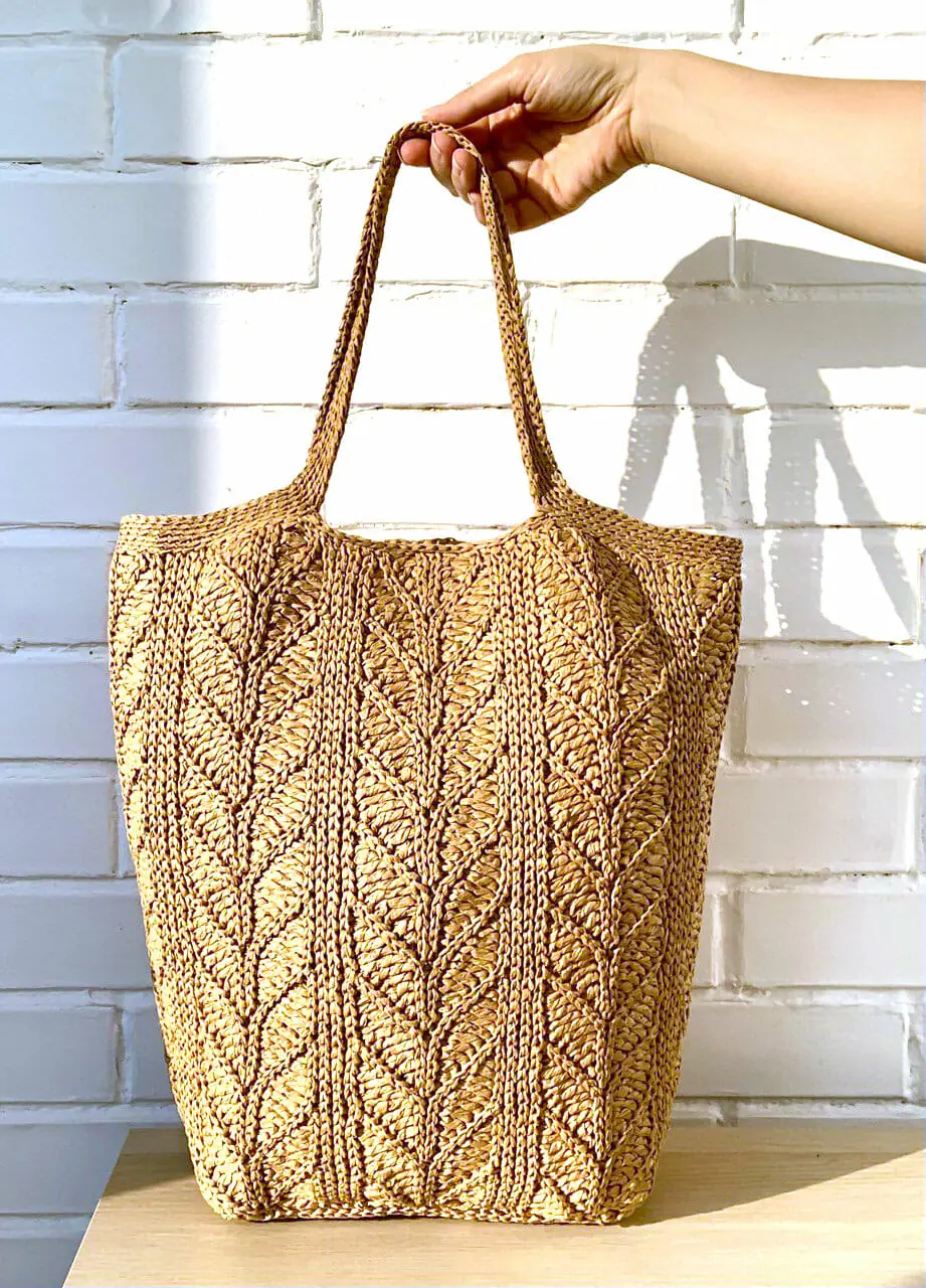 Crochet pattern Raffia Tote Bag PDF Tutorial - Crealandia