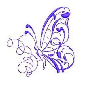 Butterfly machine embroidery design