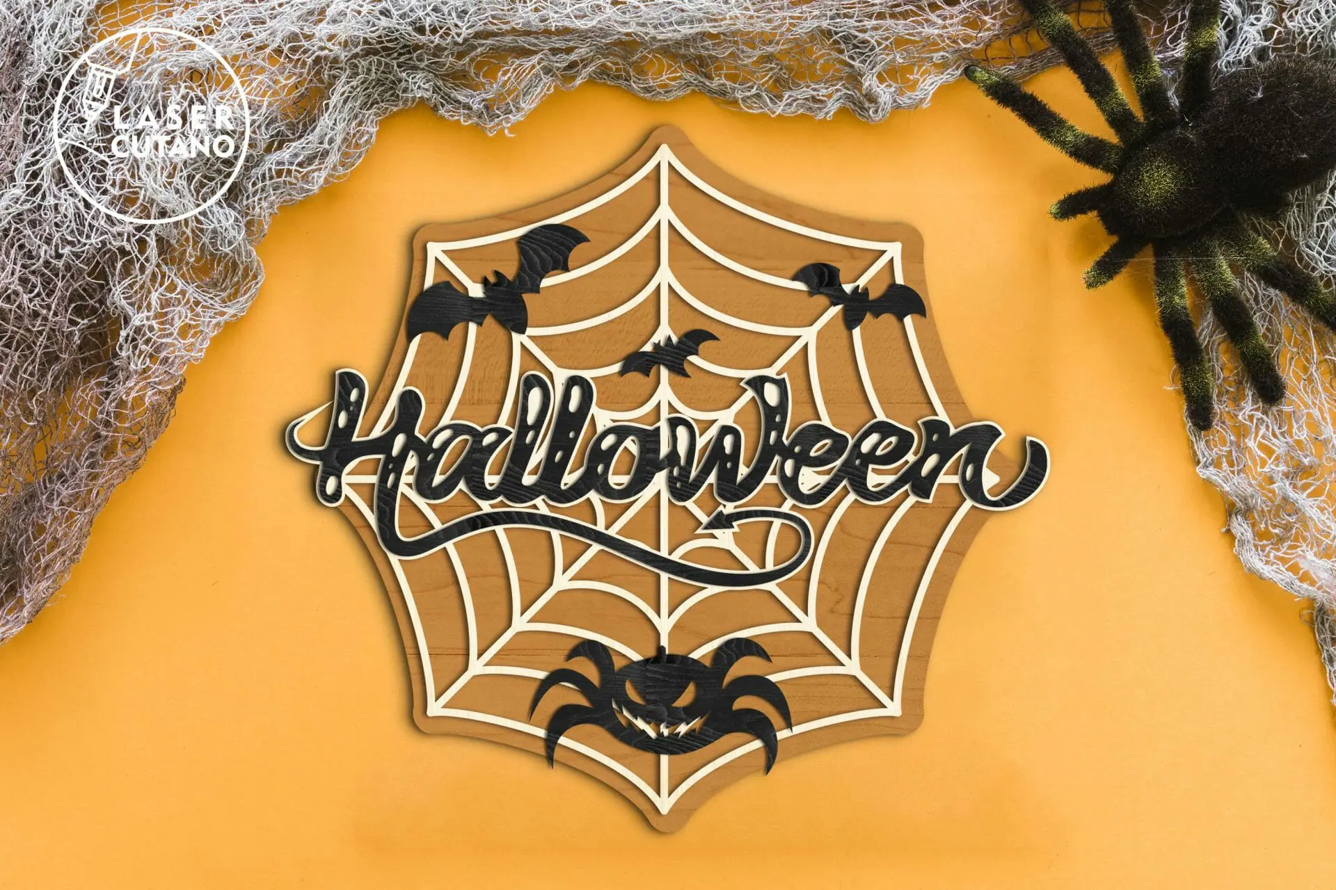 Spiderweb Halloween Decoration Cut Template 7 Spiderweb Halloween Decoration Cut Template - Image 7