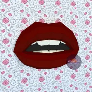 DIY Lips #5 template Papercraft PDF