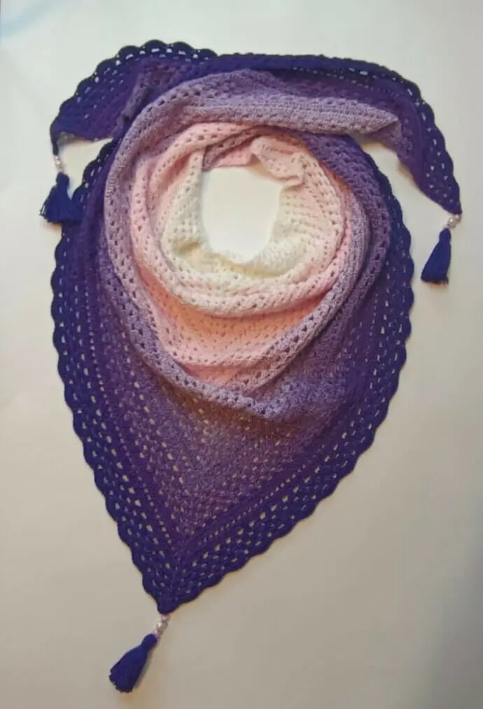 Handmade bactus “Charm” in pink purple tones