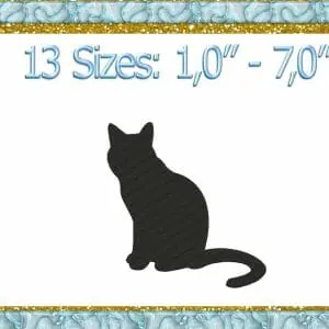 Cat Embroidery design Instant Download 225