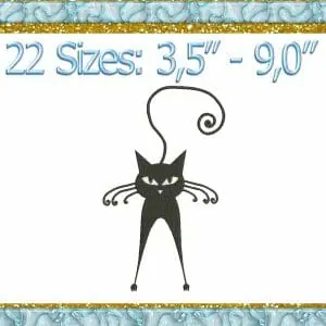 Cat Embroidery design Instant Download 226