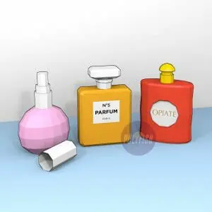 DIY Polygonal cosmetics "Perfume" template Papercraft PDF