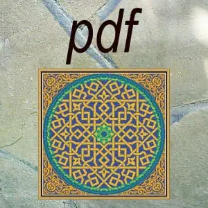 Handmade Marketplace 754 Oriental ornament Cross stitch pdf pattern