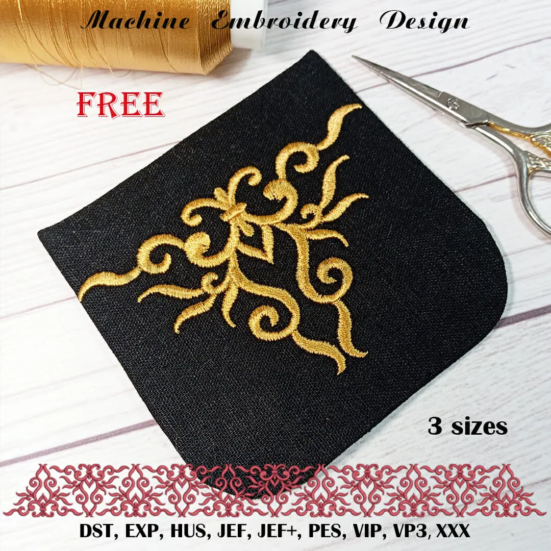 Decorative Motif free embroidery design