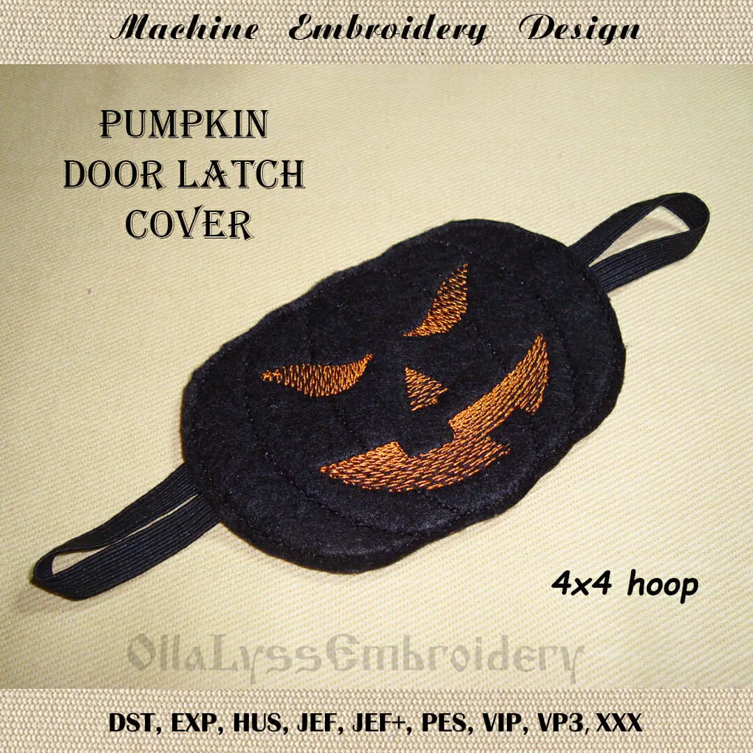Halloween pumpkin in the hoop embroidery design