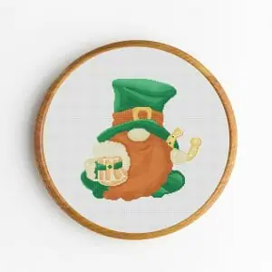 Cross-Stitch-Pattern-PDF-Gnome-Patricks-Day-DIY-Gift-1